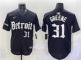 Men's Detroit Tigers #31 Riley Greene Black Motor Gothic Edition Vapor Premier Limited Stitched Jersey,baseball caps,new era cap wholesale,wholesale hats